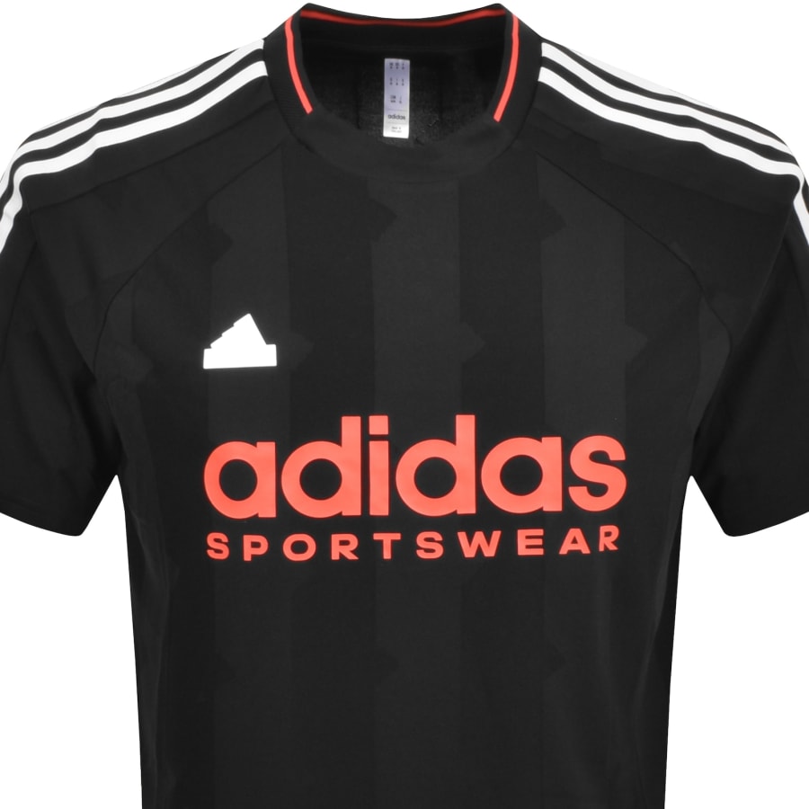 adidas House Of Tiro Jacquard T Shirt Black